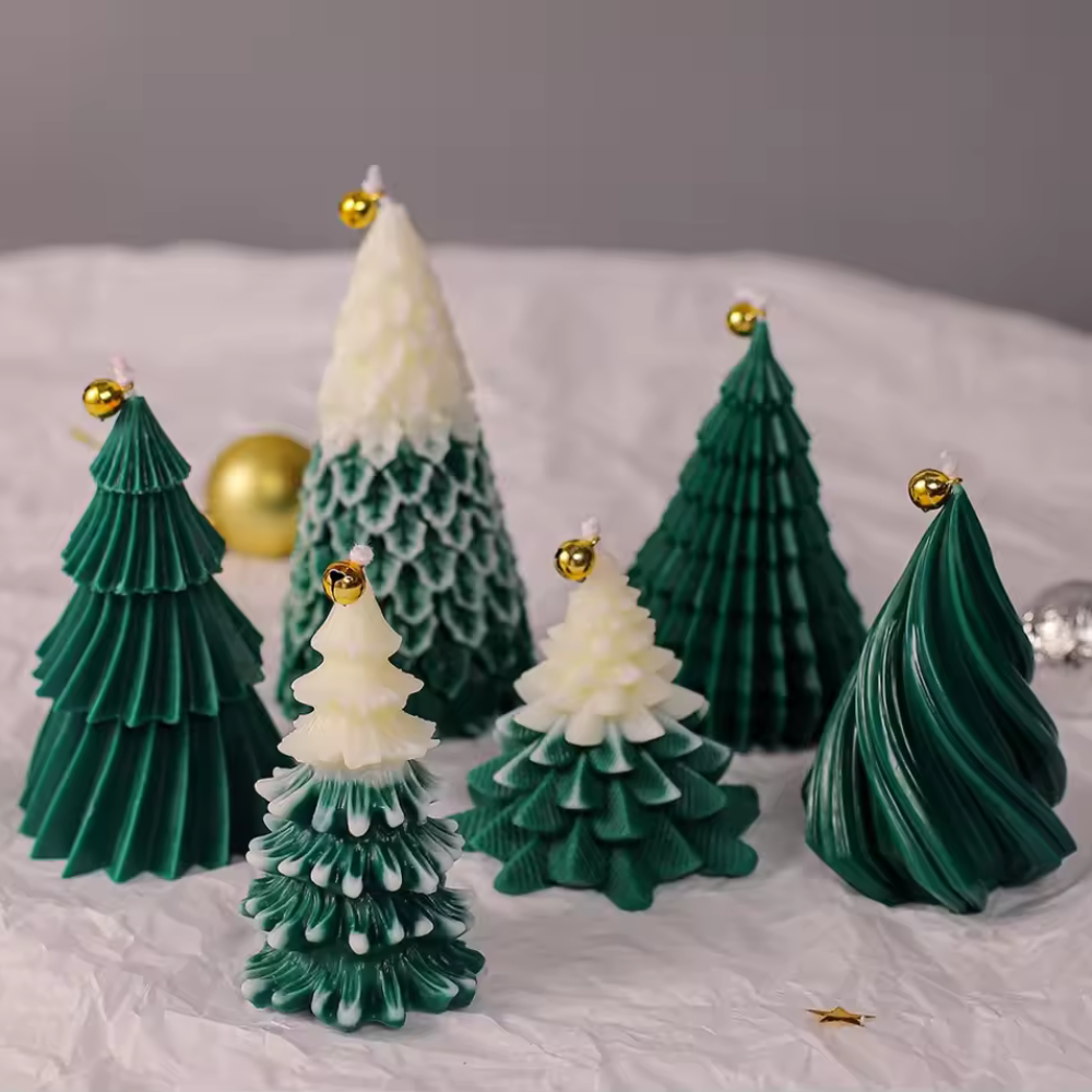 Christmas Tree Soy Wax Candle- Green Christmas Tree Candle