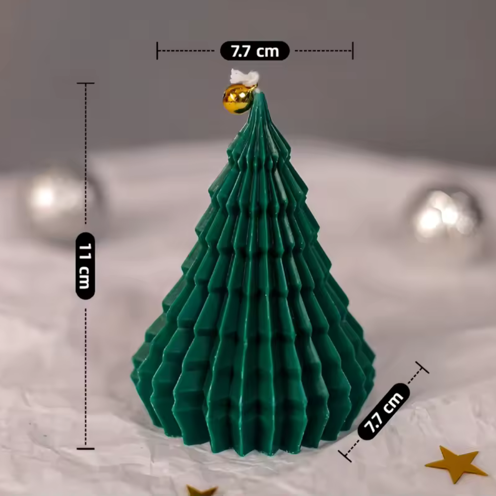 Christmas Tree Soy Wax Candle- Green Christmas Tree Candle