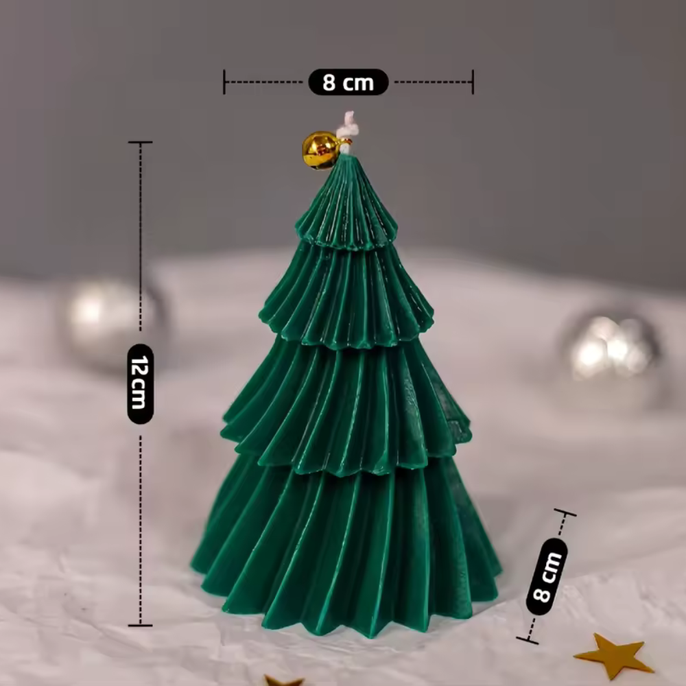 Christmas Tree Soy Wax Candle- Green Christmas Tree Candle