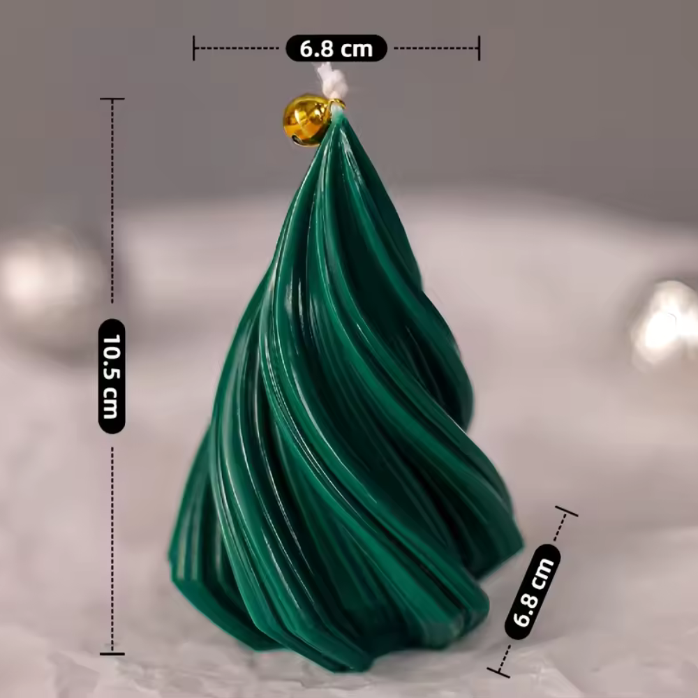 Christmas Tree Soy Wax Candle- Green Christmas Tree Candle