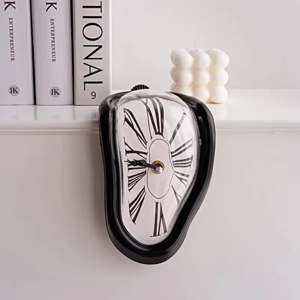 Vintage Silver Twisted Melting Clock