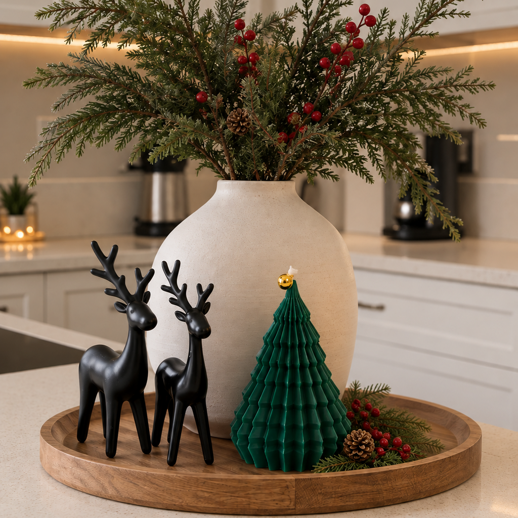 Christmas Tree Soy Wax Candle- Green Christmas Tree Candle